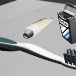 3D-023 Toothbrush and Dental Floss_Shaded 3D-023 Toothbrush and Dental Floss_Shaded