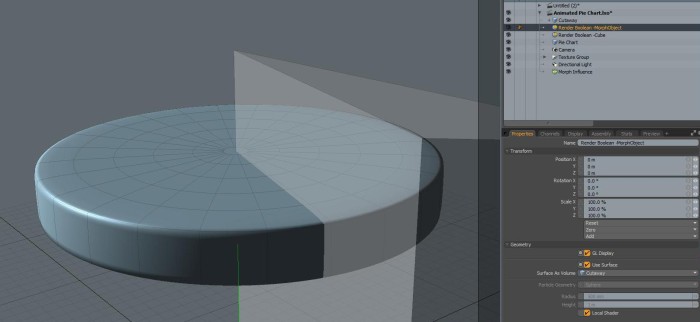 Render Boolean Animation Cutaway