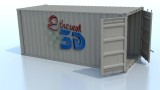 Shipping container render in modo